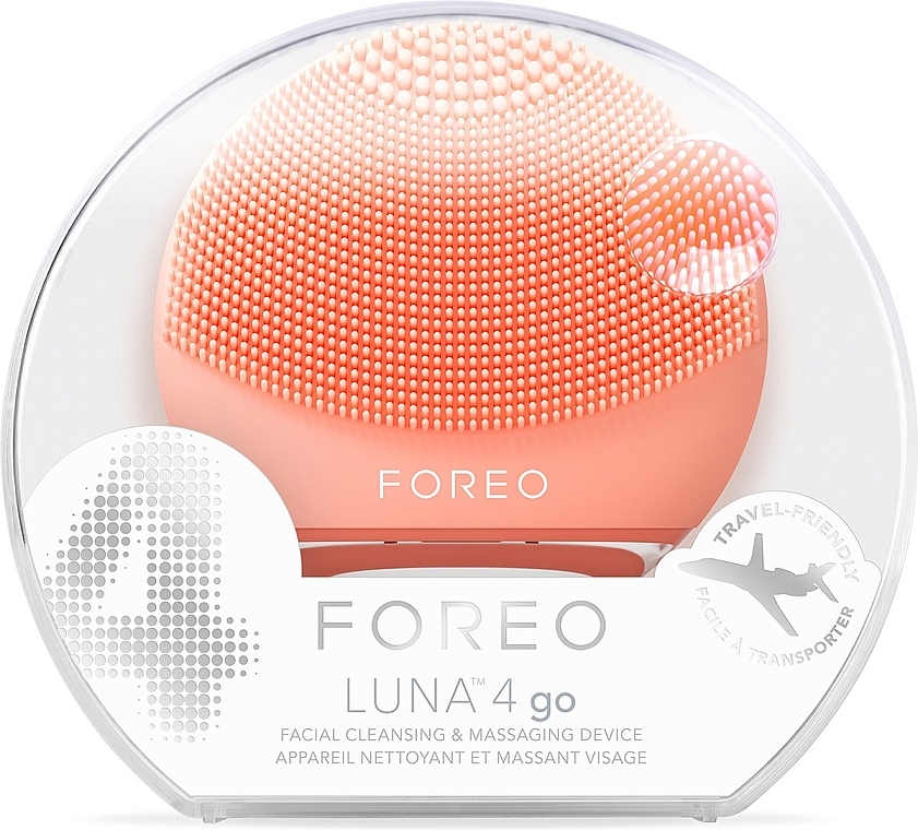 Щетка для очищения и массажа лица в путешествии - Foreo Luna 4 Go Facial Cleansing & Massaging Device Peach Perfect — фото N4