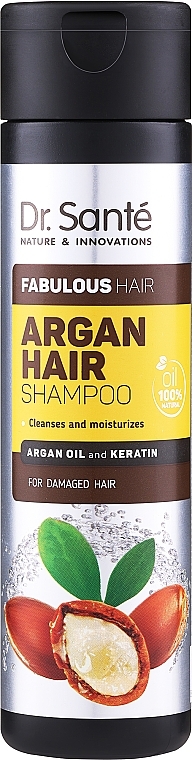 Шампунь для волос "Увлажняющий" с маслом арганы и кератином - Dr. Sante Argan Hair