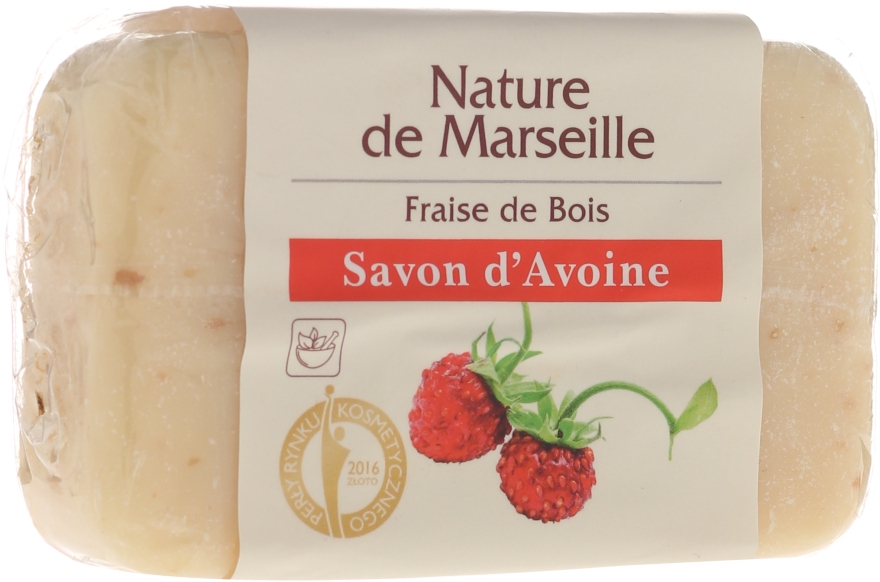 Вівсяне мило з ароматом суниці - Nature de Marseille Soap — фото N1
