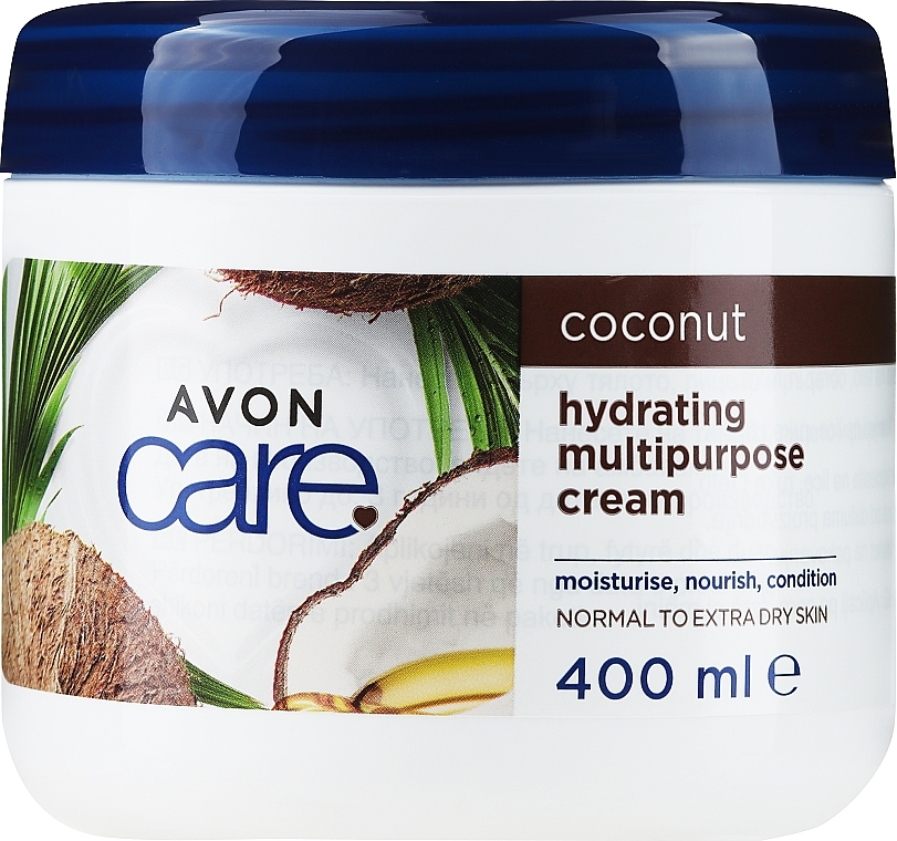 Відновлювальний мультифункціональний крем для обличчя, рук і тіла, з олією кокоса - Avon Care Coconut Hydrating Multipurpose Cream — фото N1