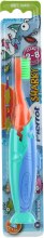Парфумерія, косметика Дитяча зубна щітка "Акула", оранжева з бірюзовим - Pierrot Kids Sharky Soft