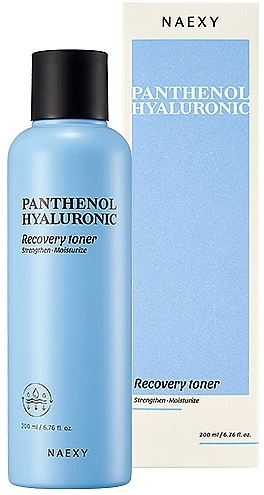 Зволожувальний тонік для обличчя - Naexy Panthenol Hyaluronic Recovery Toner — фото N1