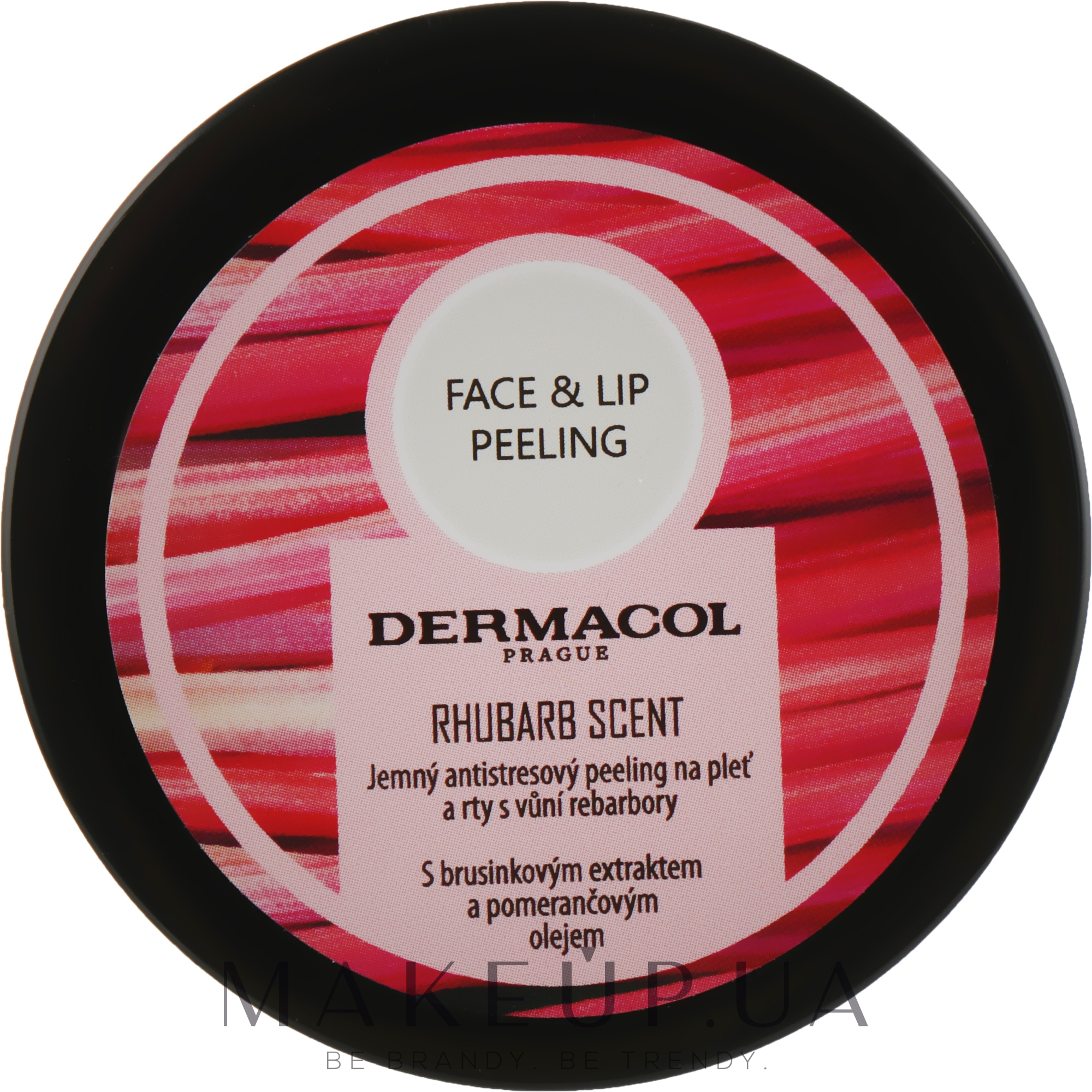 Скраб для обличчя й губ "Ревінь" - Dermacol Face & Lip Peeling Rhubarb Scent Peeling — фото 50g