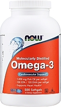 Капсулы "Омега-3" 1000 мг - Now Foods Omega-3 Molecularly Distilled 180 EPA/120 DHA — фото N7