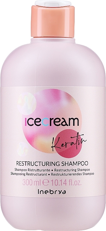 УЦІНКА Відновлюючий шампунь з кератином - Inebrya Ice Cream Keratin Restructuring Shampoo * — фото N1