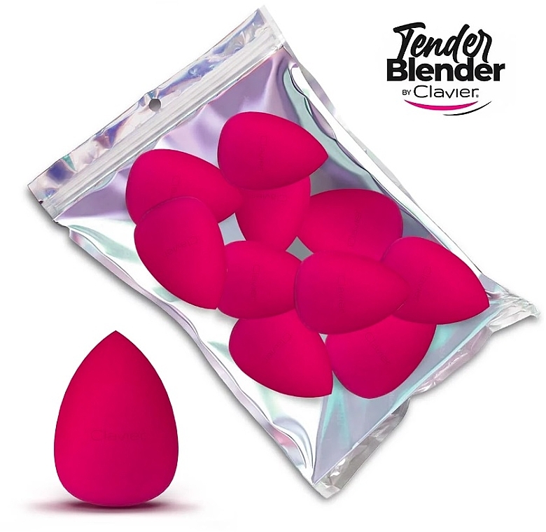 Набор спонжей для макияжа, розовые - Clavier Tender Blender Super Soft — фото N1