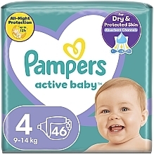 Духи, Парфюмерия, косметика Подгузники Active Baby 4 (9-14 кг), 46 шт. - Pampers