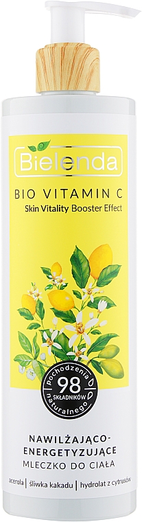 Молочко для тела увлажняющее и тонизирующее - Bielenda Bio Vitamin C