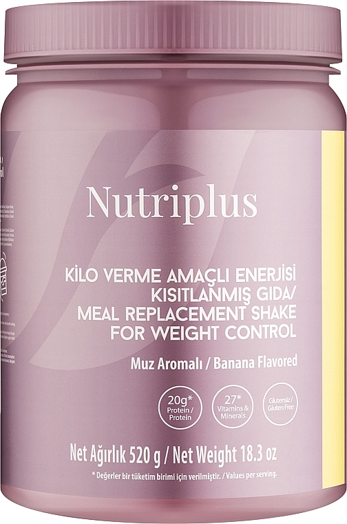 Коктейль для контролю ваги зі смаком банана - Farmasi Nutriplus — фото N1