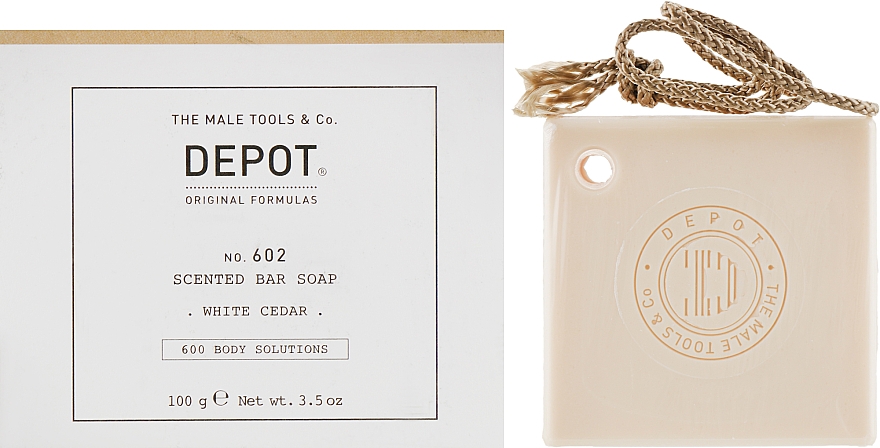 Мило для тіла "Білий кедр" - Depot Body Solutions № 602 Scented Bar Soap White Cedar — фото N1