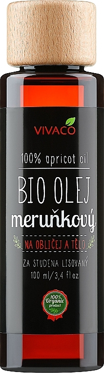 Масло абрикоса - Vivaco Bio Apricot Oil — фото N1