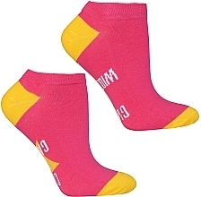 Шкарпетки жіночі з кумедними написами, рожеві - Moraj — фото N2