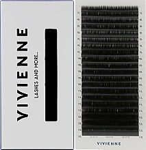 Парфумерія, косметика Накладні вії "Elite", чорні, 20 ліній (mix, 0,1, L, (7-13)) - Vivienne