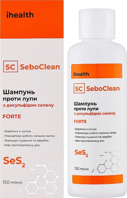 Шампунь для волос против перхоти с дисульфидом селена - ihealth SeboClean Forte — фото N2