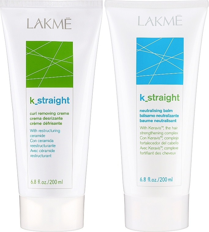 Комплекс для выпрямления жестких волос - Lakme K-Straight Curl Removing System for Resistant Hair 0 — фото N2