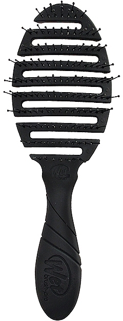 Щетка для быстрой сушки волос c мягкой ручкой, черная - Wet Brush Pro Flex Dry Black — фото N1