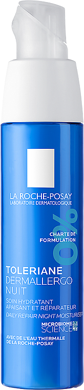 Успокаивающий увлажняющий крем-уход для гиперчувствительной и склонной к аллергии кожи лица и кожи вокруг глаз - La Roche-Posay Toleriane Ultra Night