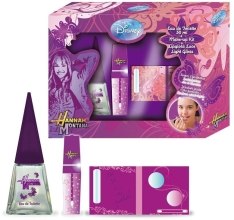 Духи, Парфюмерия, косметика Admiranda Hannah Montana - Набор (edt 50ml + блеск для губ 7ml + палитра голубая)