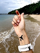Временное тату "Силуэт самолета" - Ne Tattoo — фото N4