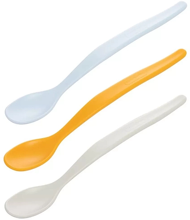 Первые ложечки для кормления "Feeding Spoons", 3 шт., голубая, серая и оранжевая - Canpol Babies — фото N1