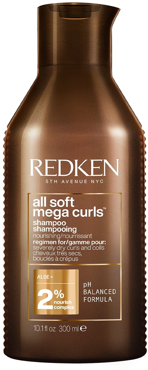 Шампунь для живлення дуже сухого в'юнкого волосся - Redken All Soft Mega Curl Shampoo — фото 300ml