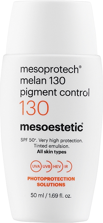 Тональний сонцезахисний крем - Mesoestetic Mesoprotech Melan Pigment Control 130+ SPF50+ — фото N1