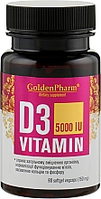 Вітамін Д3, капсули 5000 МЕ, 150 мг - Голден-фарм — фото N1