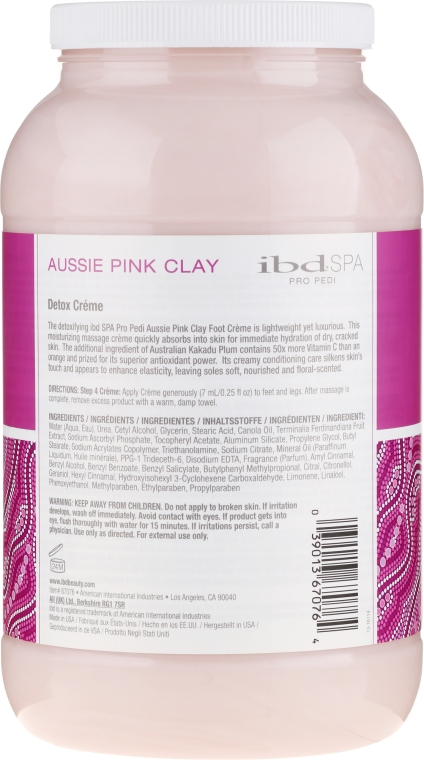 Крем для рук и ног с розовой глиной - IBD Aussie Pink Clay Detox Creme  — фото N4