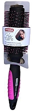 Парфумерія, косметика Щітка для волосся кругла, 23 см, чорна/рожева - Titania Hair Care