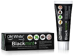 Парфумерія, косметика Зубна паста з деревним вугіллям - Oh! White Blackmint+ Activated Charcoal Whitening Toothpaste