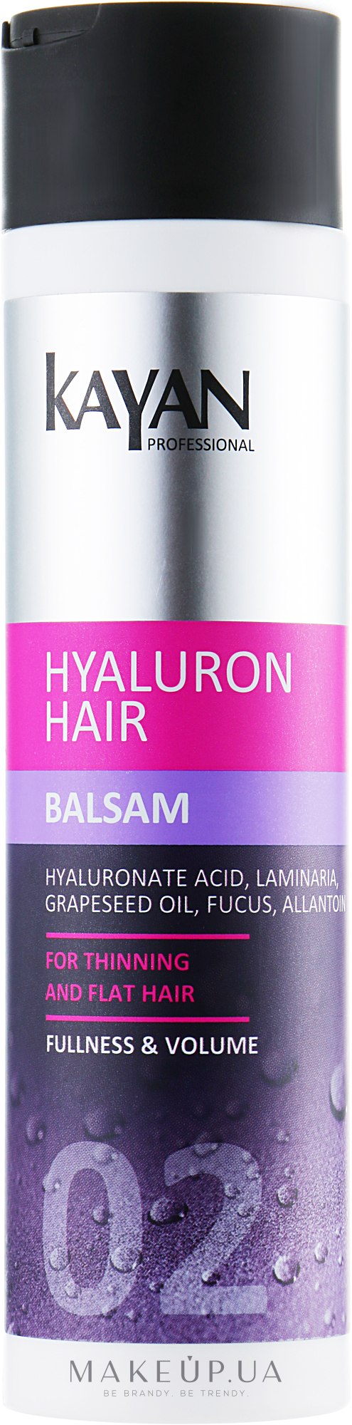Бальзам для тонокго волосся без об'єму - Kayan Professional Hyaluron Hair Balsam — фото 250ml