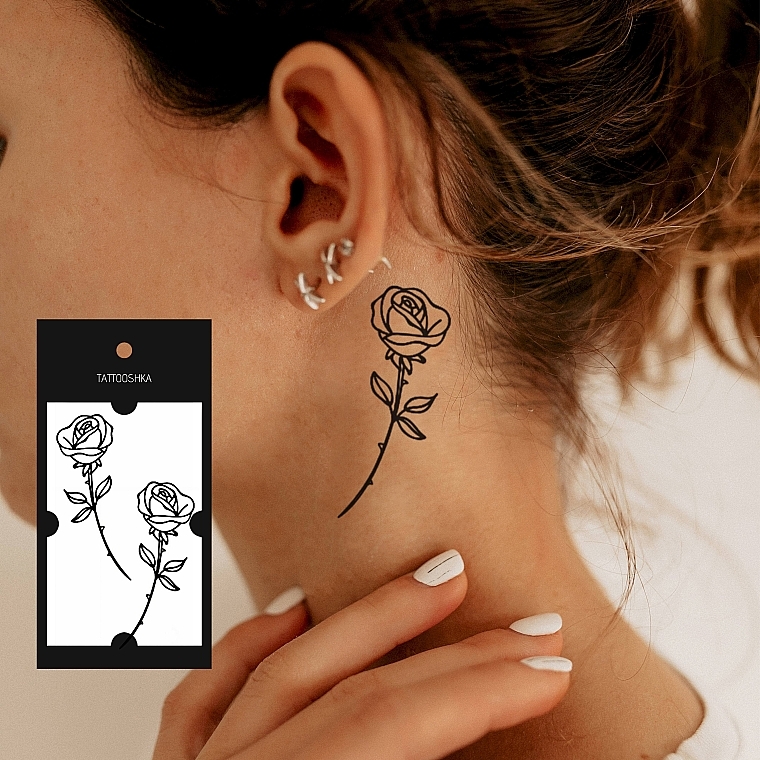 Временное тату "Две маленькие розы" - Tattooshka — фото N4