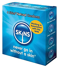 Духи, Парфюмерия, косметика Презервативы, 4шт. - Skins Natural Condoms