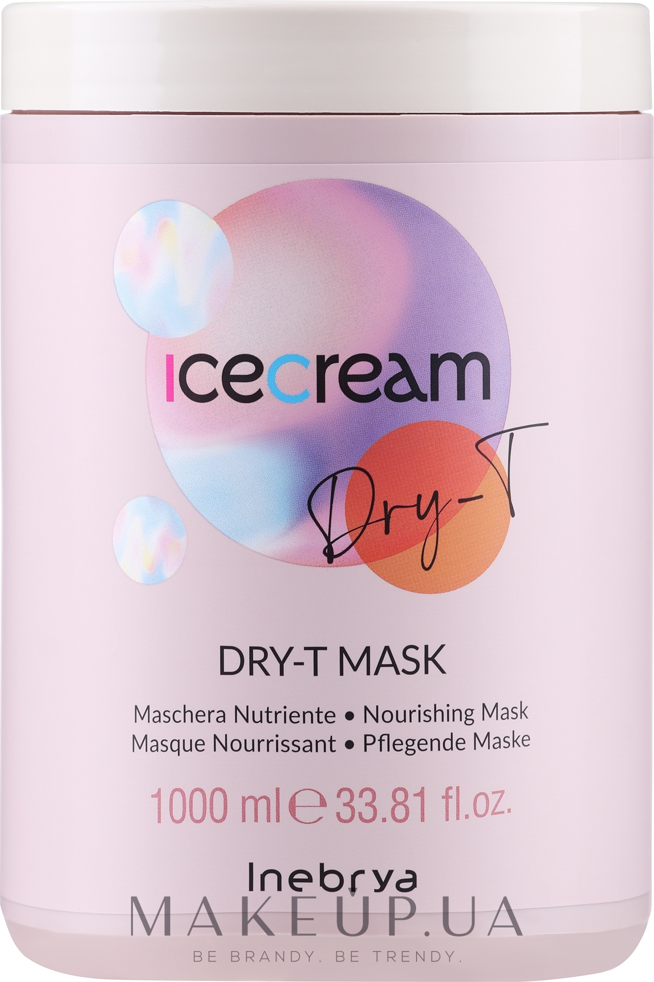 Маска для сухого і неслухняного волосся - Inebrya Ice Cream Dry-T Mask — фото 1000ml