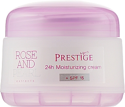 Крем для лица "24 часа увлажнения" SPF15 - Vip's Prestige Rose & Pearl 24h Moisturizing Cream — фото N2