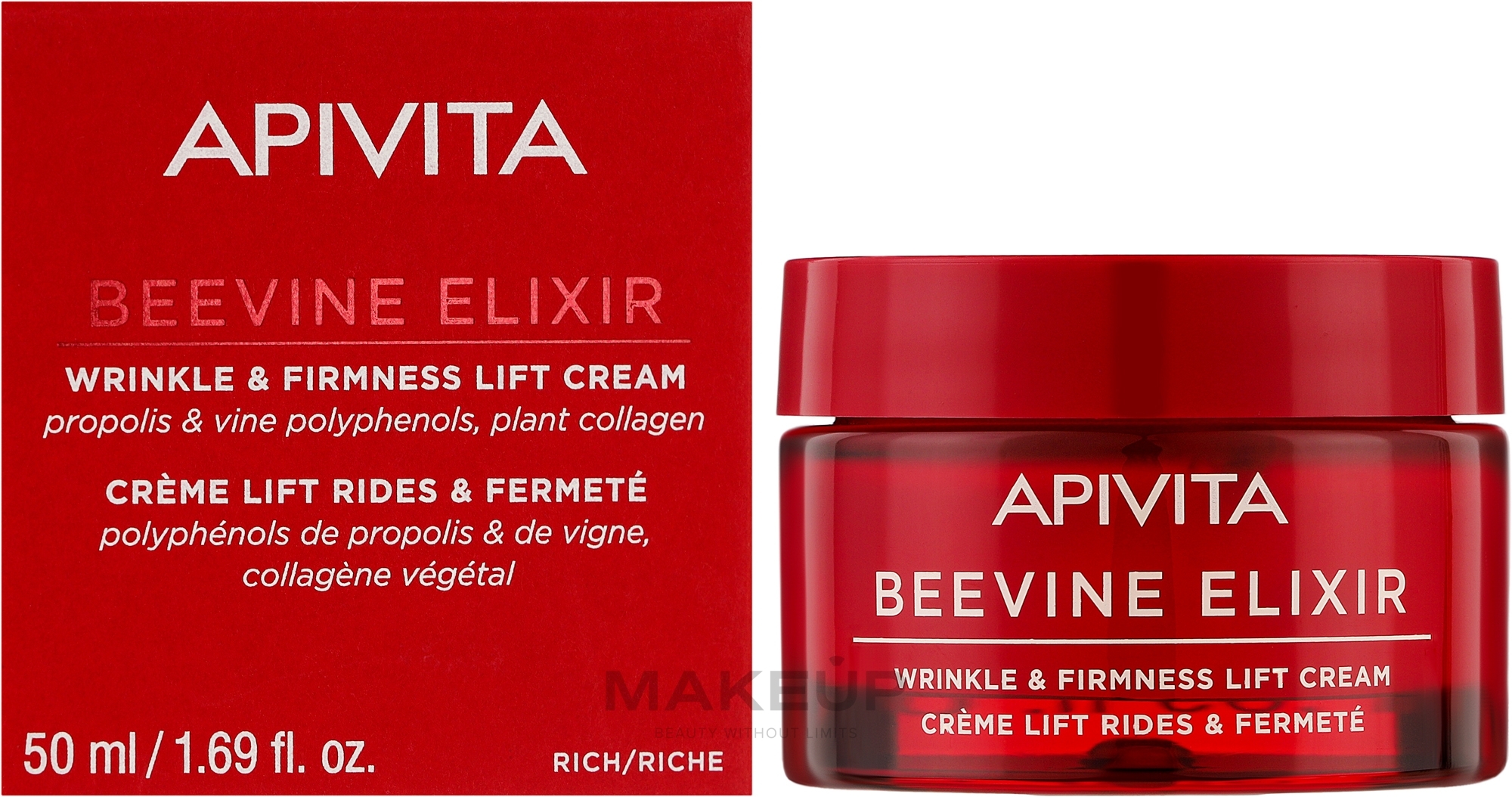 Укрепляющий лифтинг-крем против морщин - Apivita Beevine Elixir Wrinkle & Firmness Lift Cream Rich Texture — фото 50ml