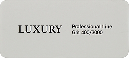 Парфумерія, косметика Блок для нігтів полірувальний, плоский, двосторонній, 400/3000 - Beauty LUXURY