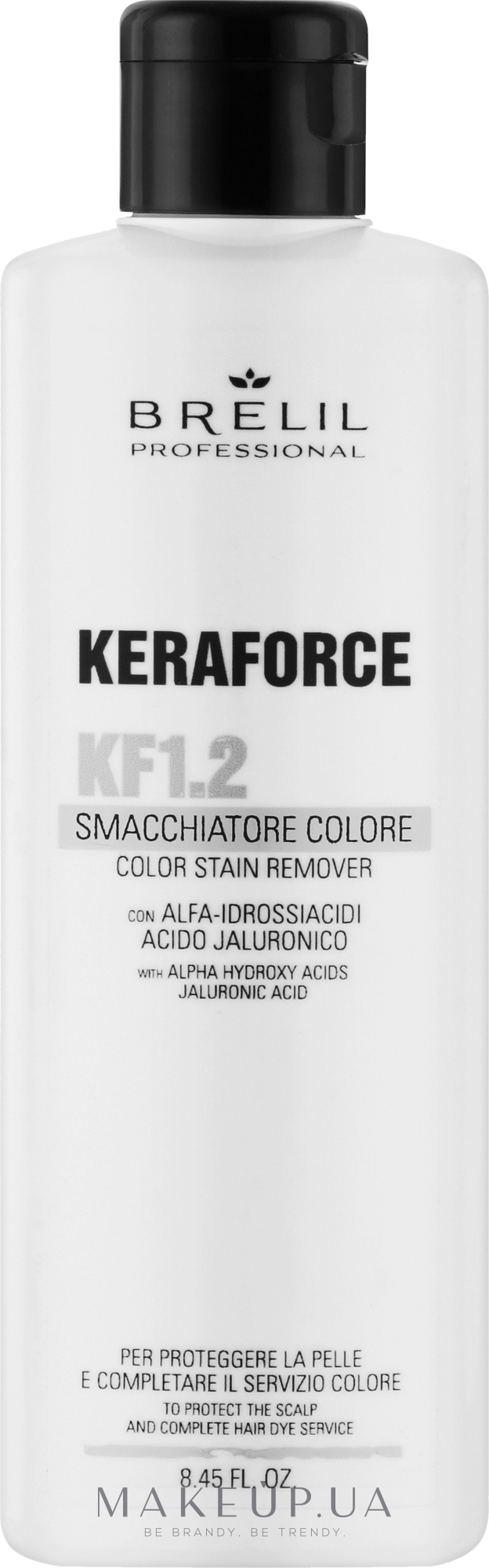 Средство для удаления краски после окрашивания волос - Brelil Keraforce KF1.2 Color Stain Remover — фото 250ml