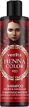 Шампунь с экстрактом хны для волос рыжих оттенков - Venita Henna Color Shampoo Red — фото N1