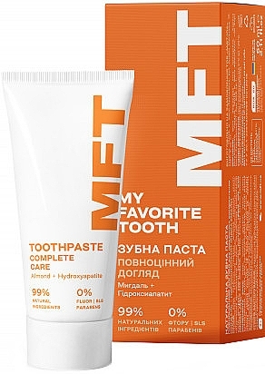 Зубна паста “Мигдаль + Гідроксиапатит” - MFT Complete Care Almond + Hydroxyapatite Toothpaste — фото N1