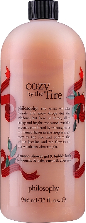 Гель для душа "5 в 1" - Philosophy Cozy By The Fire Shampoo Shower Gel & Bubble Bath — фото N1
