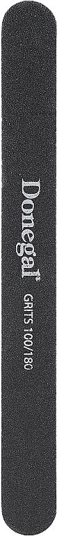 Пилочка для нігтів овальна 100/180, 1028, чорна 2 - Donegal — фото N1
