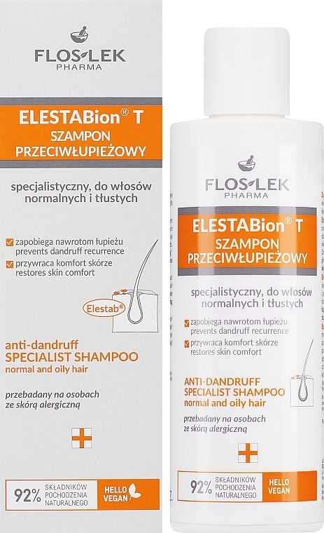 Шампунь для волос - Floslek Elestabion Anti-dandruff Shampoo — фото N2