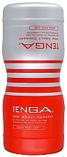 Двосторонній мастурбатор, червоний - Tenga Dual Feel Cup Medium — фото N1