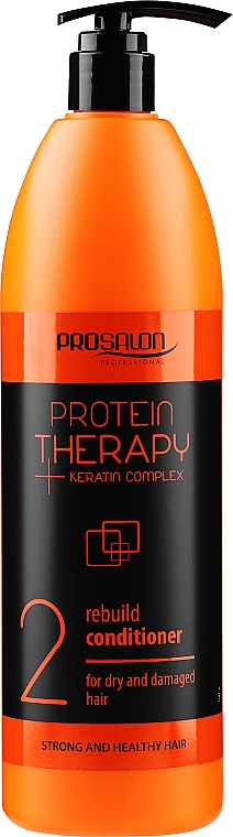 Восстанавливающий кондиционер для волос - Prosalon Protein Therapy + Keratin Complex Rebuild Conditioner (с помпой) — фото N1