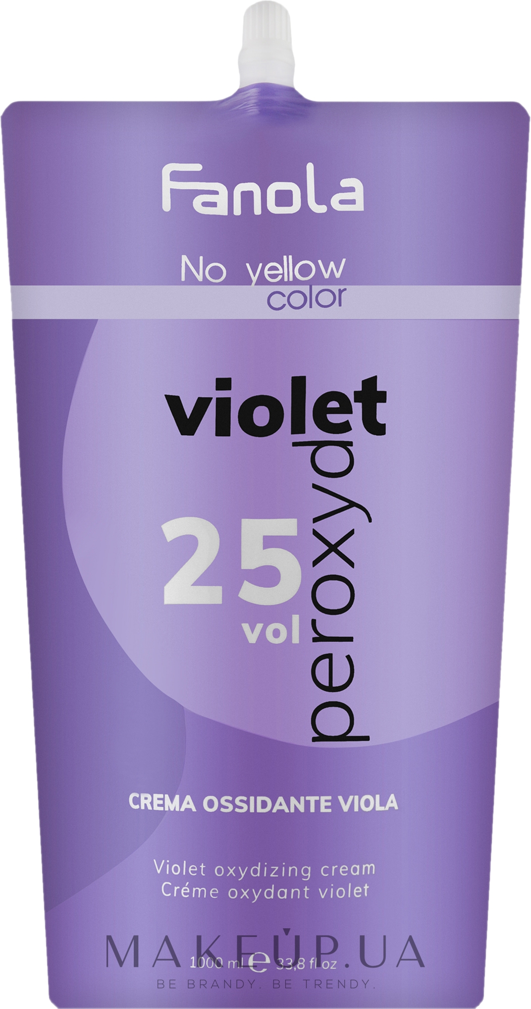 Фіолетовий окислювач проти жовтизни 7.5% - Fanola No Yellow Purple Oxidizing Cream (25 Vol) — фото 1000ml