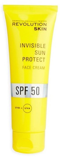 Невидимий сонцезахисний крем для обличчя - Revolution Skin SPF 50 Invisible Sun Protect Face Cream — фото N1