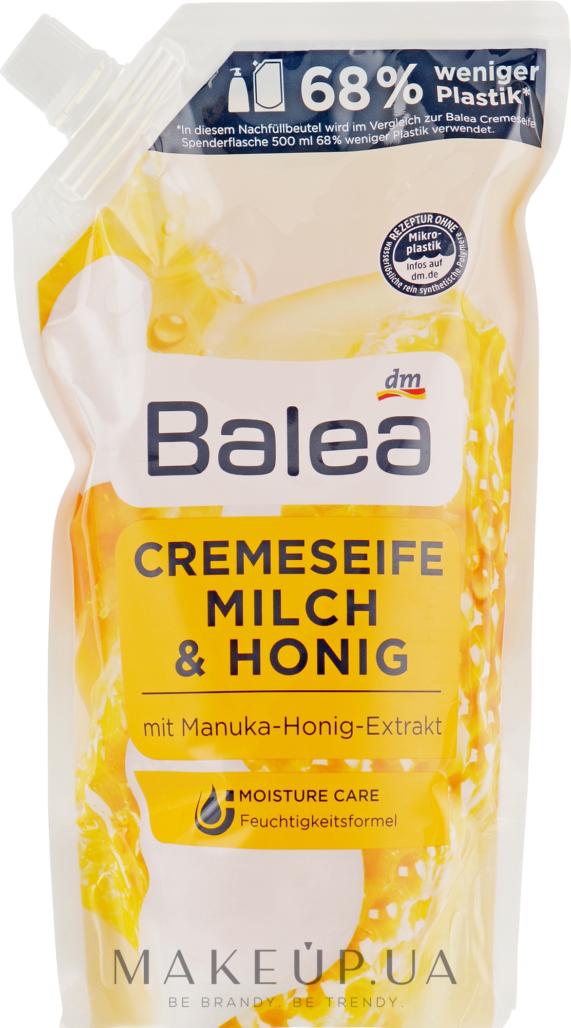 Рідке крем-мило "Молоко & Мед" - Balea Creme Seife Milch & Honig (змінний блок) — фото 500ml