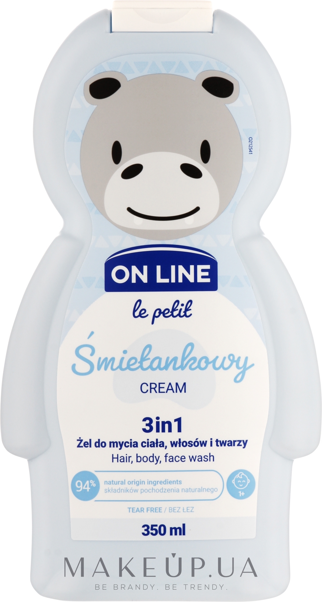 Средство для мытья волос тела и лица "Крем" - On Line Le Petit Cream 3 In 1 Hair Body Face Wash — фото 350ml