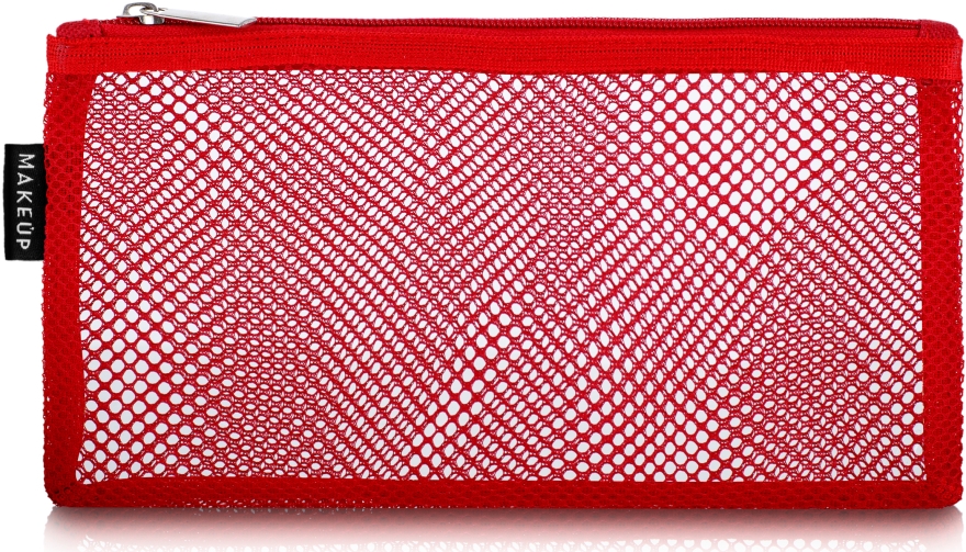 Косметичка дорожная, красная "Red mesh", 22 x 10см - MAKEUP